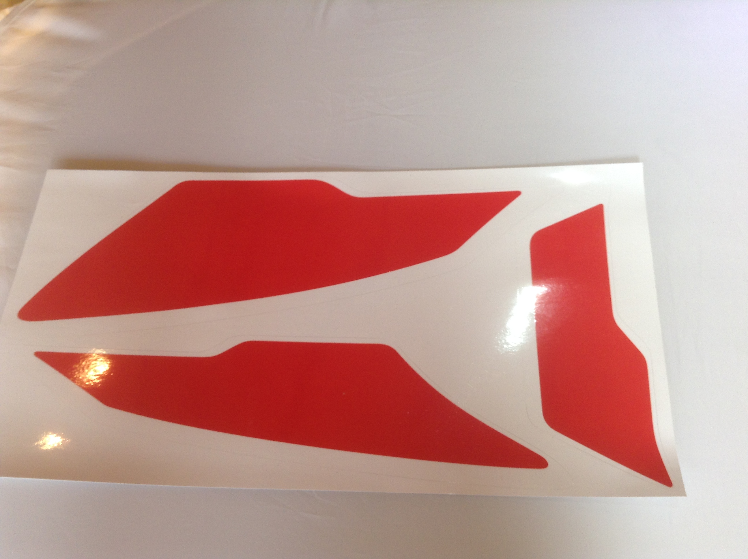 Dekor Satz fÃ¼r Seitenheckverkleidung & Frontmaske Rot weiÃŸ