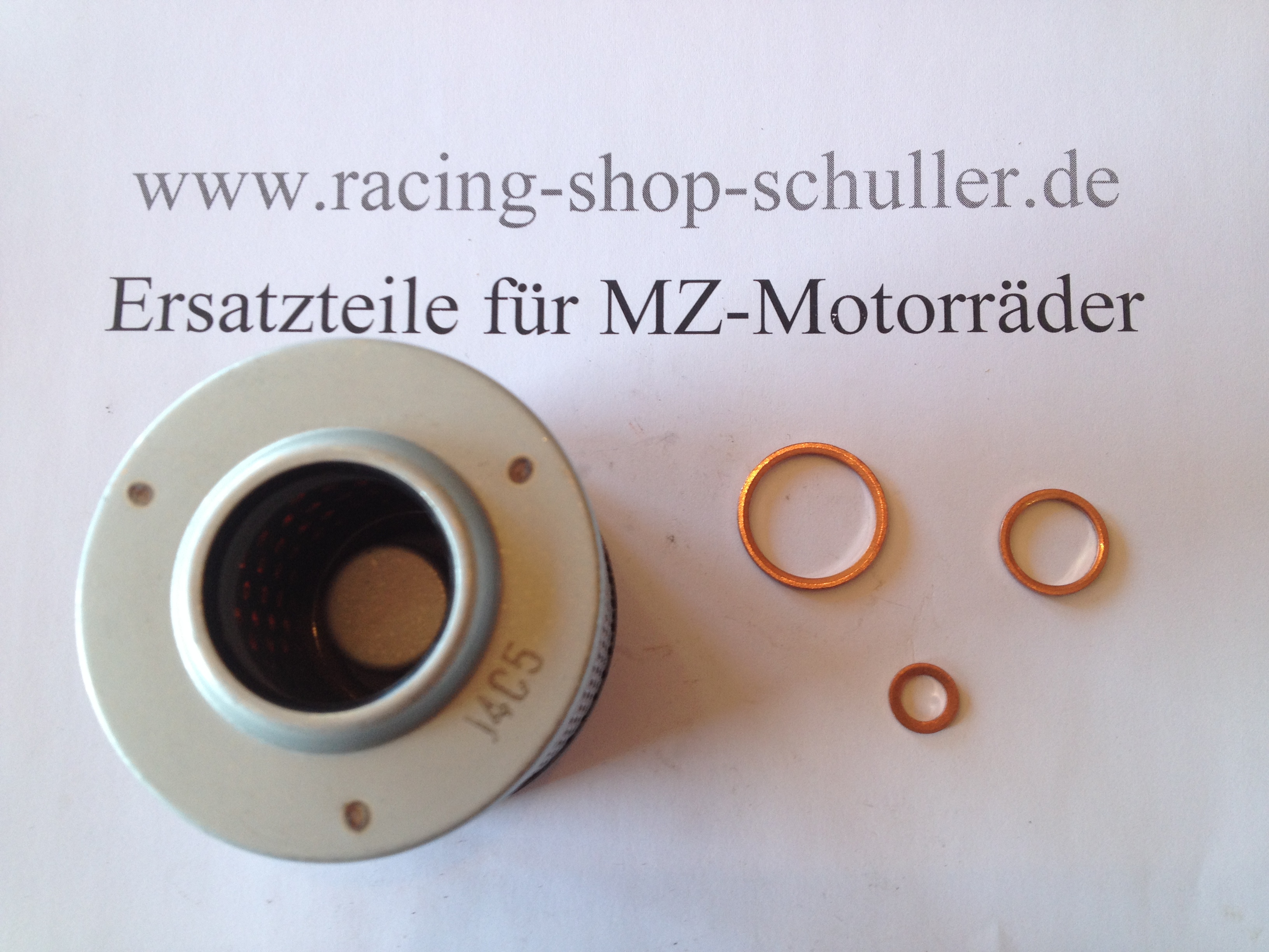 Ölfilter mit 3 Kupferdichtringen Ölfilter mit 3 Kupferdichtringen