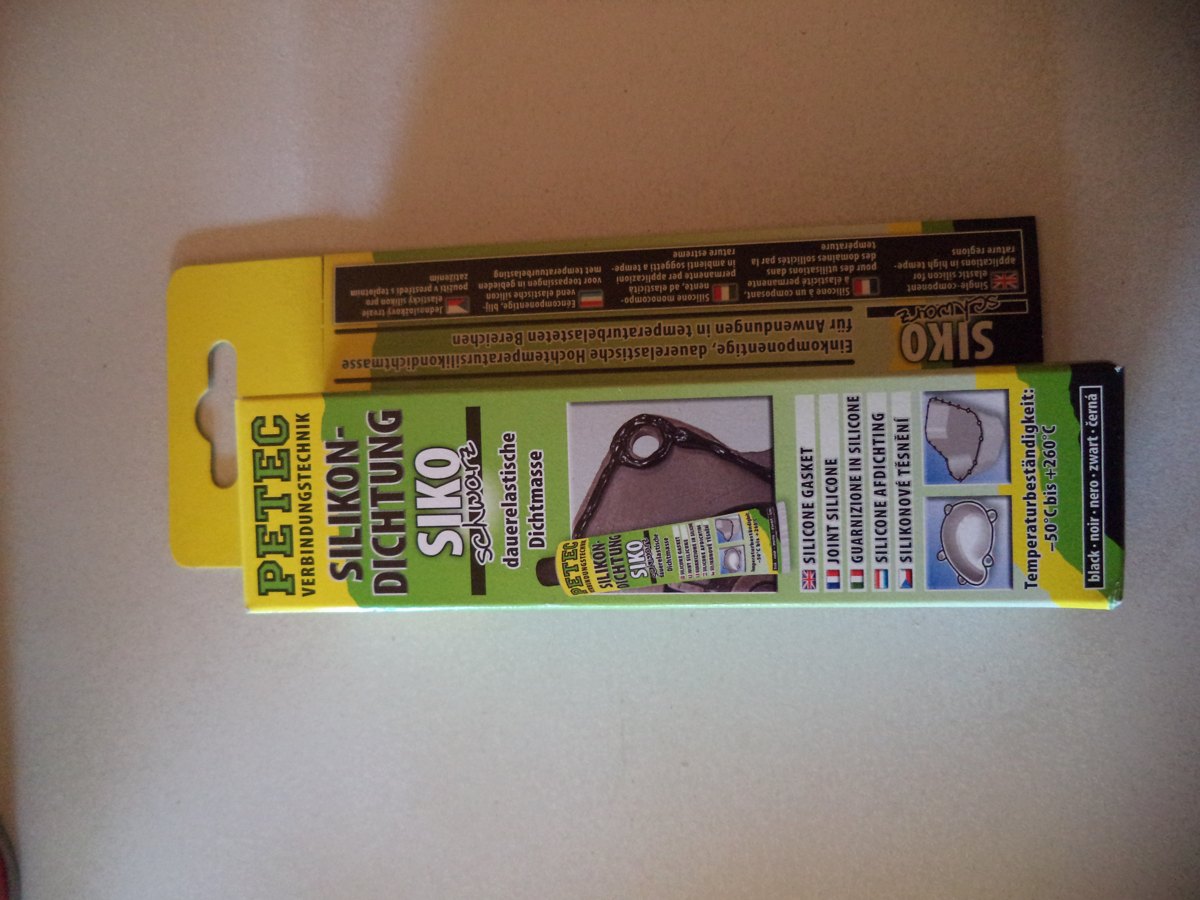 Silikondichtamasse schwarz 250°C Silikondichtamasse schwarz 250°C